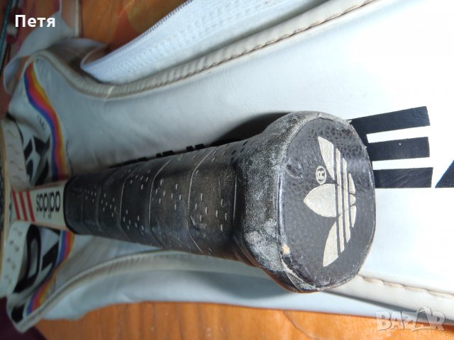 Колекционерска дървена тенис ракета adidas Ilie Nastase / Дървена ретро ракета Адидас, снимка 5 - Тенис - 31800901