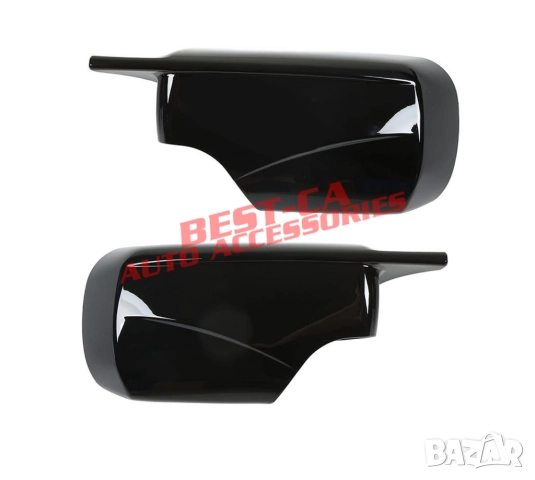 Капаци огледала със щипки черен пиано лак Batman подходящи за BMW E46, снимка 2 - Аксесоари и консумативи - 52635894