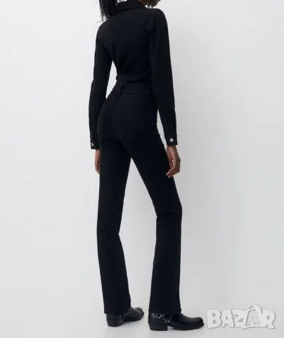 Pull and Bear-Черен дънков гащеризон , снимка 3 - Гащеризони - 56434024