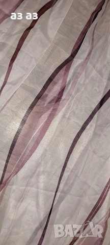 красиви дълги пердета-бяло и лилаво, снимка 2 - Пердета и завеси - 53885792