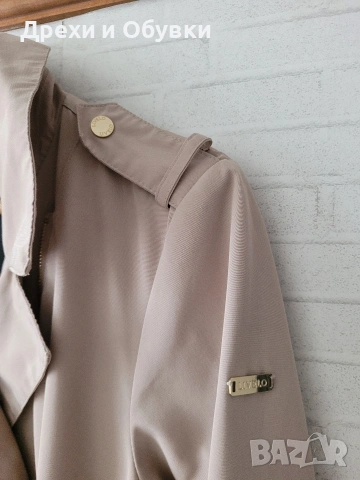 Бежов тренч с ципове LIVELO , снимка 3 - Палта, манта - 51863297