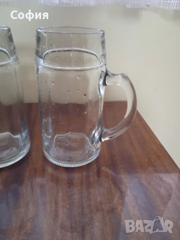 халби стъклени 1литър, снимка 3 - Чаши - 50830928