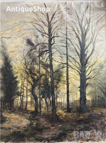 Картина. Горски пейзаж. Масло върху канава., снимка 3 - Картини - 54087614