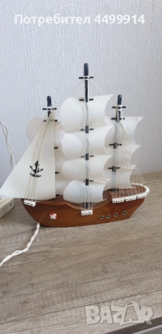 Нощна лампа кораб, снимка 2 - Антикварни и старинни предмети - 54326290