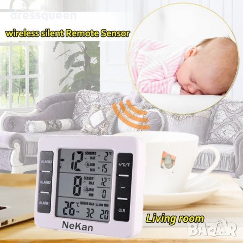 2225 станция за вътрешна / външна температура, Безжичен сензор, снимка 7 - Други стоки за дома - 37401793