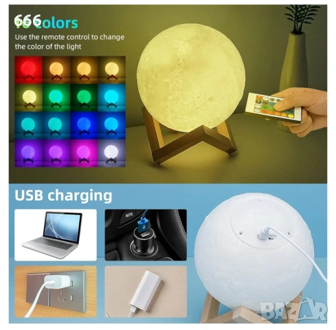 Уникален комплект за рисуване на лунна лампа, снимка 6 - Други стоки за дома - 54027645