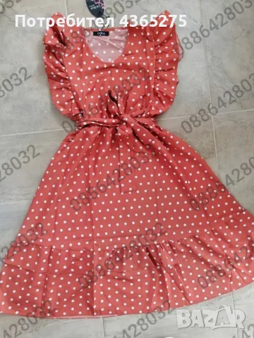 Прекрасен модел рокли на точки с подвижно коланче 💕28лв ✅, снимка 4 - Рокли - 50262887