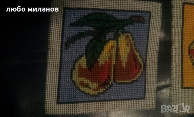 Две малки гобленчета, плодове, ярки и красиви, снимка 2 - Гоблени - 39408703