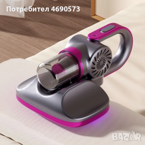 Безжична преносима прахосмукачка с голямо засмукване за отстраняване на ултравиолетови акари 3 в 1, снимка 4 - Прахосмукачки - 52899772