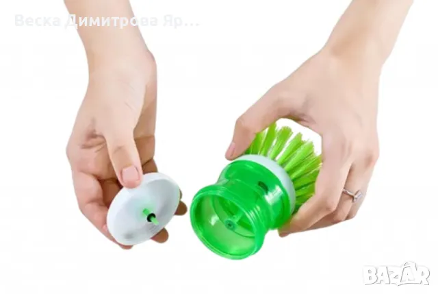 Четка за съд с контейнер за веро – ефективност с едно натискане, снимка 4 - Други стоки за дома - 47988581