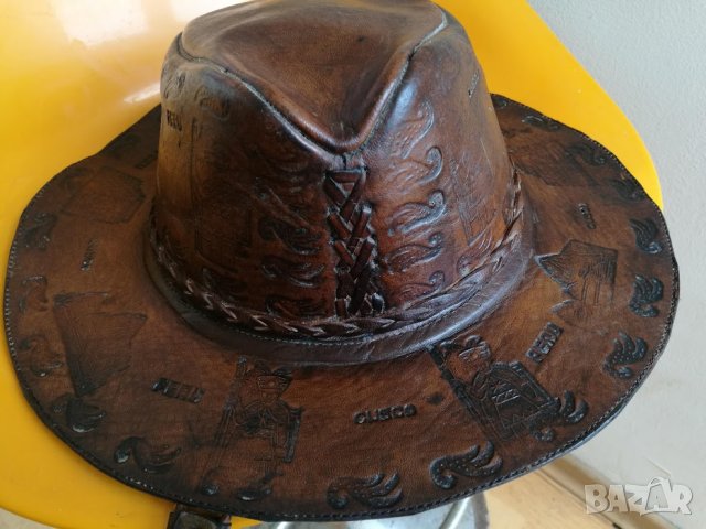 краварска южноамериканска ловна шапка  дебела телешка кожа седяла  за украса, снимка 3 - Екипировка - 40775205