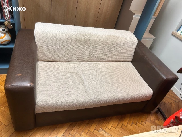 Продавам диван с голяма табуретка, снимка 3 - Дивани и мека мебел - 50639886