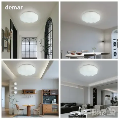 LED плафон цвете и облак 30 W със студена светлина, снимка 2 - Други стоки за дома - 56330050