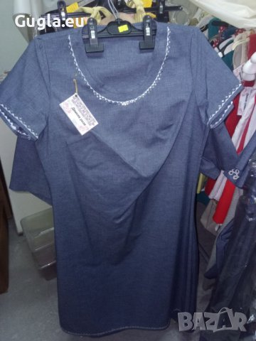 Дънкова рокля с бродерия шевици Милора, снимка 15 - Рокли - 11007918