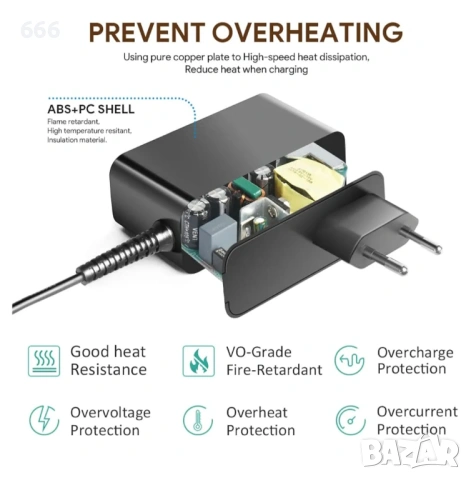 TAIFU 12V 3.33A 2A  39.9W Захранване за лаптоп, снимка 4 - Друга електроника - 53179772