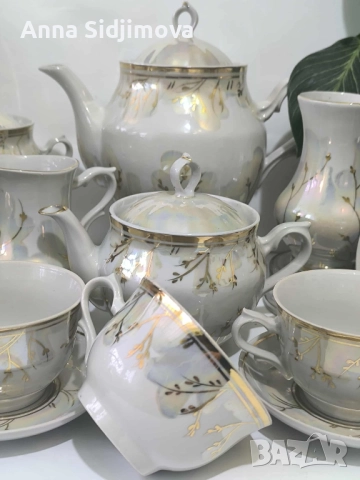 Руски порцелан сервиз за чай , снимка 4 - Сервизи - 52161898