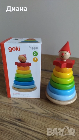 Дървена низанка Goki - Клатушкащо се човече