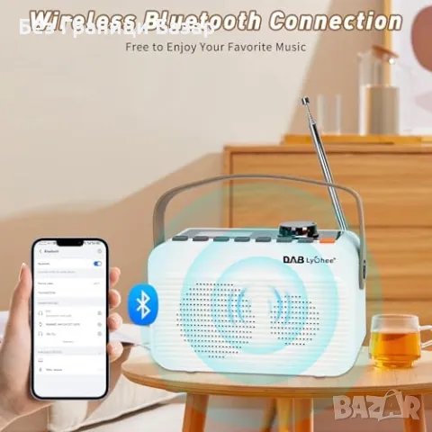 Ново Преносимо цифрово радио DAB/FM – Bluetooth, LED, Type-C заряд, снимка 3 - Други - 49661788