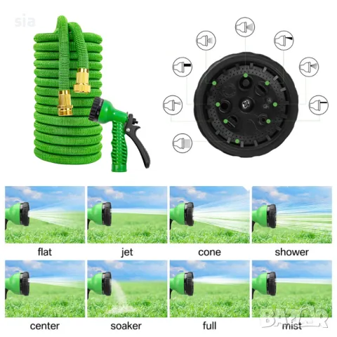 Маркуч разтегателен + пистолет за поливане и измиване, снимка 7 - Аксесоари и консумативи - 50186507
