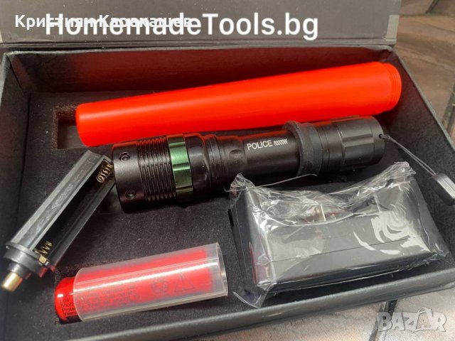 Мощен акумулаторен фенер с cree led диод 2500w ZOOM в Къмпинг ...