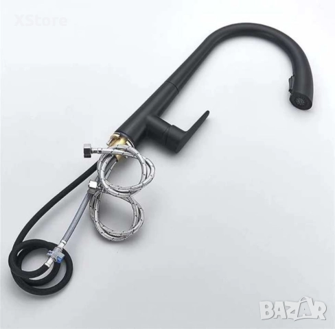 Смесител за кухненска мивка черен мат, снимка 7 - Смесители - 52588662