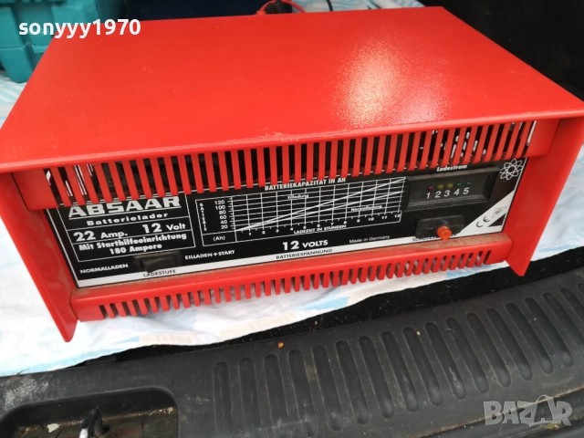 ABSAAR BIG CHARGER 22A-12V+START 180A ВНОС SWISS 3010251552, снимка 9 - Аксесоари и консумативи - 52236563