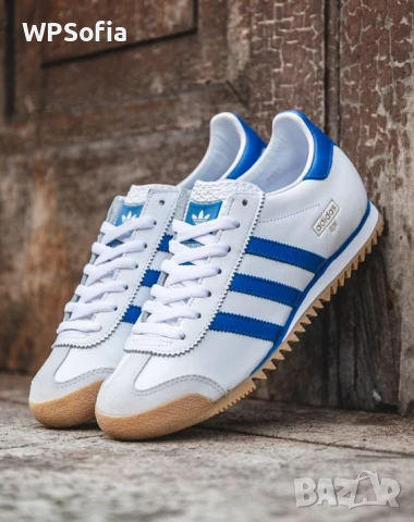 Adidas Originals ROM Leather White Blue Чисто Нови Ест Кожа UK8 / EU42