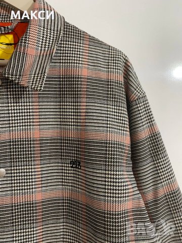 Марково стилно модерно ватирано яке с джобове, капси и топла мека подплата в актуален десен каре, снимка 3 - Якета - 35023008