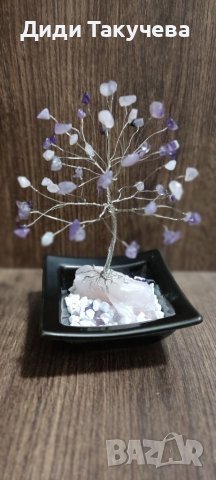 Дърво на живота, късмета, любовта от естествени камъни. Фън Шуй. , снимка 1 - Декорация за дома - 16388161