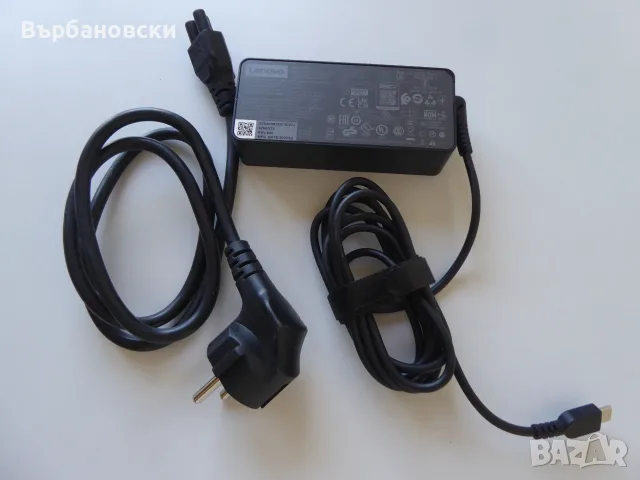 Зарядно устройство за лаптоп Lenovo 65W-USB-C, снимка 3 - Кабели и адаптери - 56104199