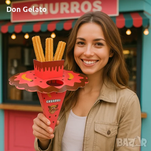 Кутия за чурос Сомбреро с място за сос, снимка 4 - Други - 51268224