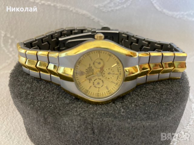 Стилен дамски часовник по модел на Rolex Cosmograph Daytona Oyster Perpetual, нов, кварц, елегантен, снимка 2 - Дамски - 38348038