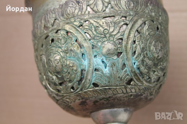 Сребърна чаша с позлата ''Потир'', снимка 6 - Антикварни и старинни предмети - 44389972