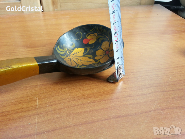 Руски дървен черпак лъжица, снимка 3 - Антикварни и старинни предмети - 36474127