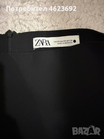 ZARA черна блуза, снимка 2 - Блузи с дълъг ръкав и пуловери - 52663970