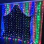 Коледна завеса от лампички., снимка 2