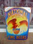 Метална табела бира National Brewing co Fine beer реклама , снимка 1