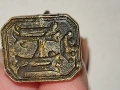 Стар месингов печат, тегло 11 грама, височина 3 см. , снимка 4