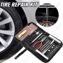 46 Части Ремонтен комплект за спукани гуми Фитили Клещи Капачки, снимка 1