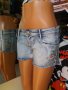 УНИКАЛНИ къси дънкови панталонки с бродерия и камъчета размер Л/ХЛ, снимка 2