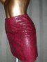 MORGAN M Червена кожена къса пола , снимка 4