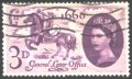 Клеймована марка Кралица Елизбет II Поща 1960 от Великобритания, снимка 1 - Филателия - 38103588