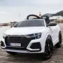 Акумулаторна кола Audi RS Q8 с WiFi меки гуми и кожена седалка и MP3 12V металик, снимка 7