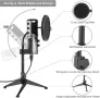 USB кондензаторен микрофон със статив и поп филтър111 от Mugig K58 >70dB, 5V,, снимка 8
