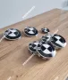 Цялостен комплект емблеми и капачки за джанти на БМВ / BMW Бяло-черни, снимка 2