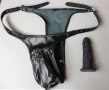 BDSM ново мъжко кожено бельо с регулация на размера, снимка 14