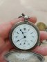 Турски джобен сребърен часовник с кюстек, снимка 1