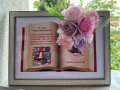 Букет сапунени рози в рамка, 3D  книга,3Д рамка с послание, снимка 1