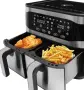 Двоен Air Fryer Lexical 9L 2100W – 2 кошници, 10 програми, тъч дисплей, снимка 4