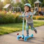 Детска тротинетка 21st Scooter със светещи колела, сгъваема, до 50кг – Синя, снимка 1